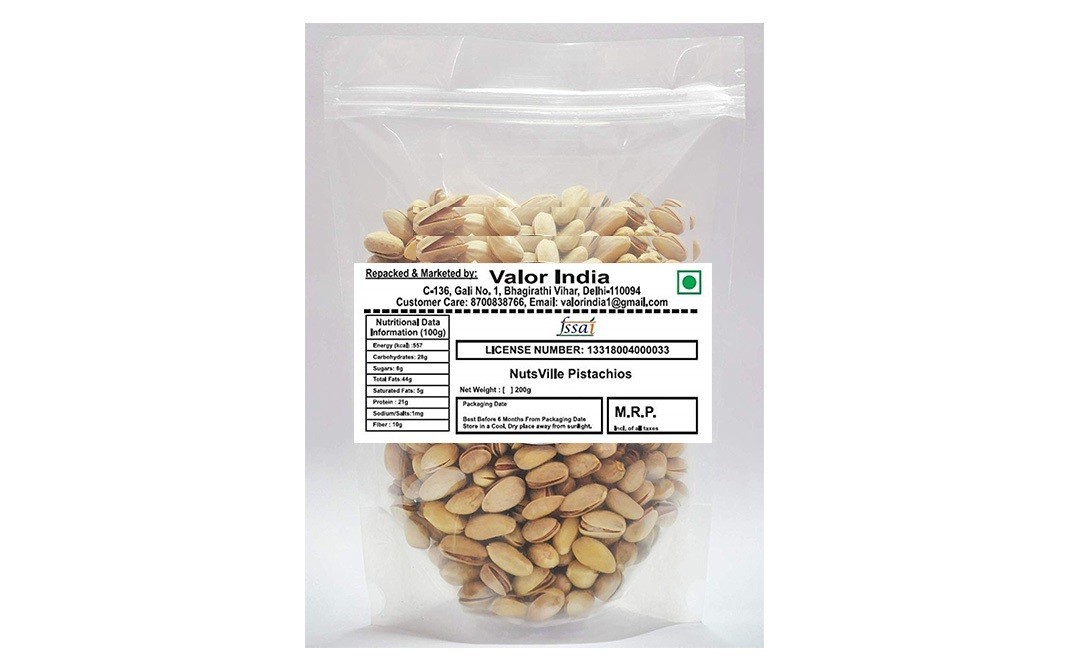 Nuts Ville Roasted & Salted Pistachios   Pack  200 grams